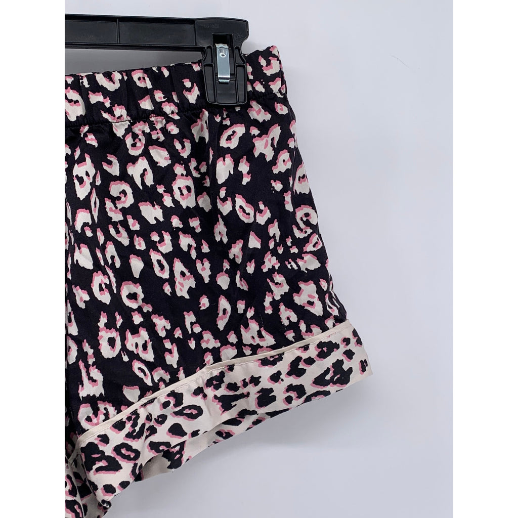 VICTORIA'S SECRET Women's Leopard Print Pull-On Relaxed-Fit Pajama Shorts SZ M