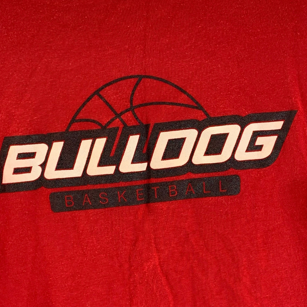 ADIDAS Men's Red Bulldog Basketball Crewneck Long Sleeve The-Go-To T-Shirt SZ L
