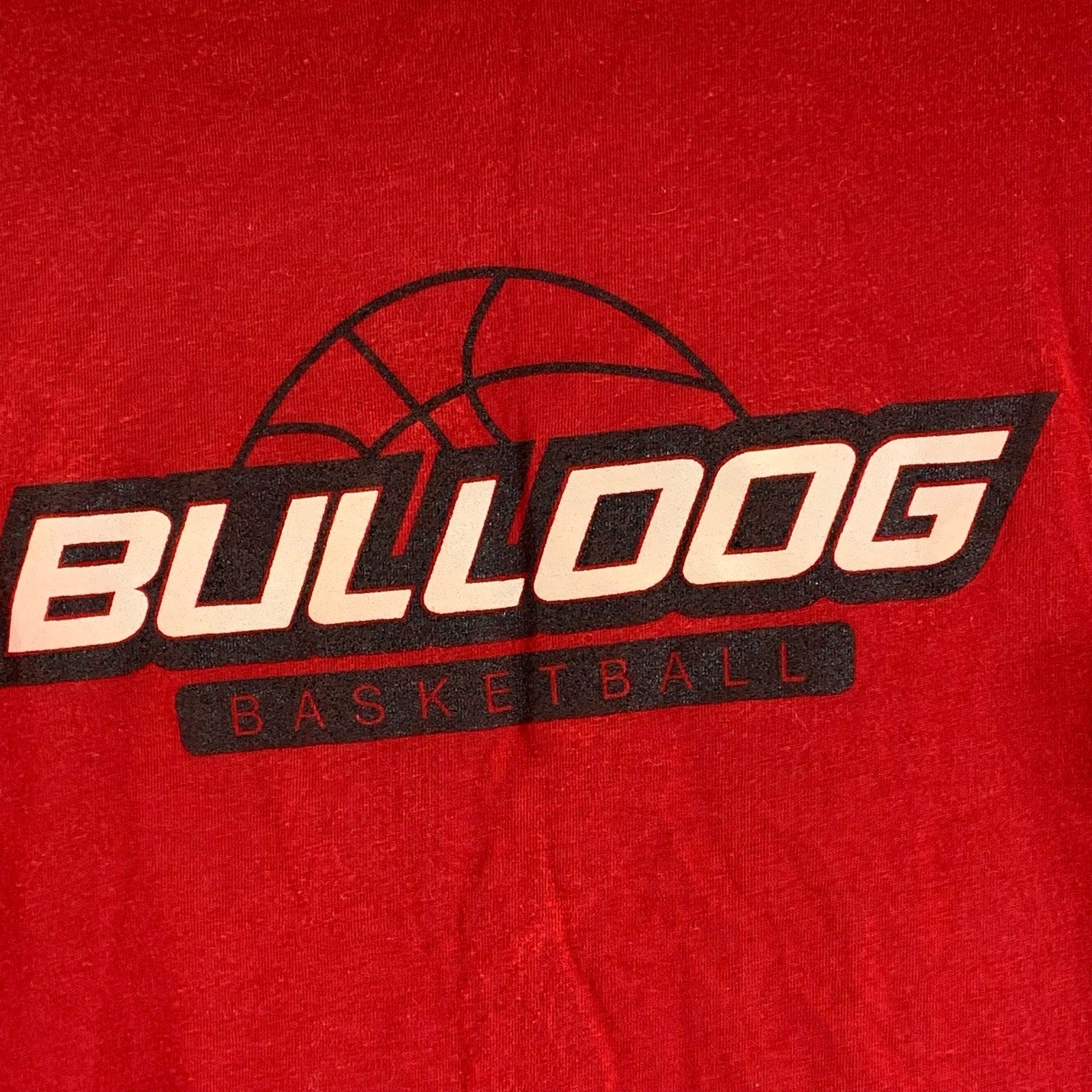 ADIDAS Men's Red Bulldog Basketball Crewneck Long Sleeve The-Go-To T-Shirt SZ L