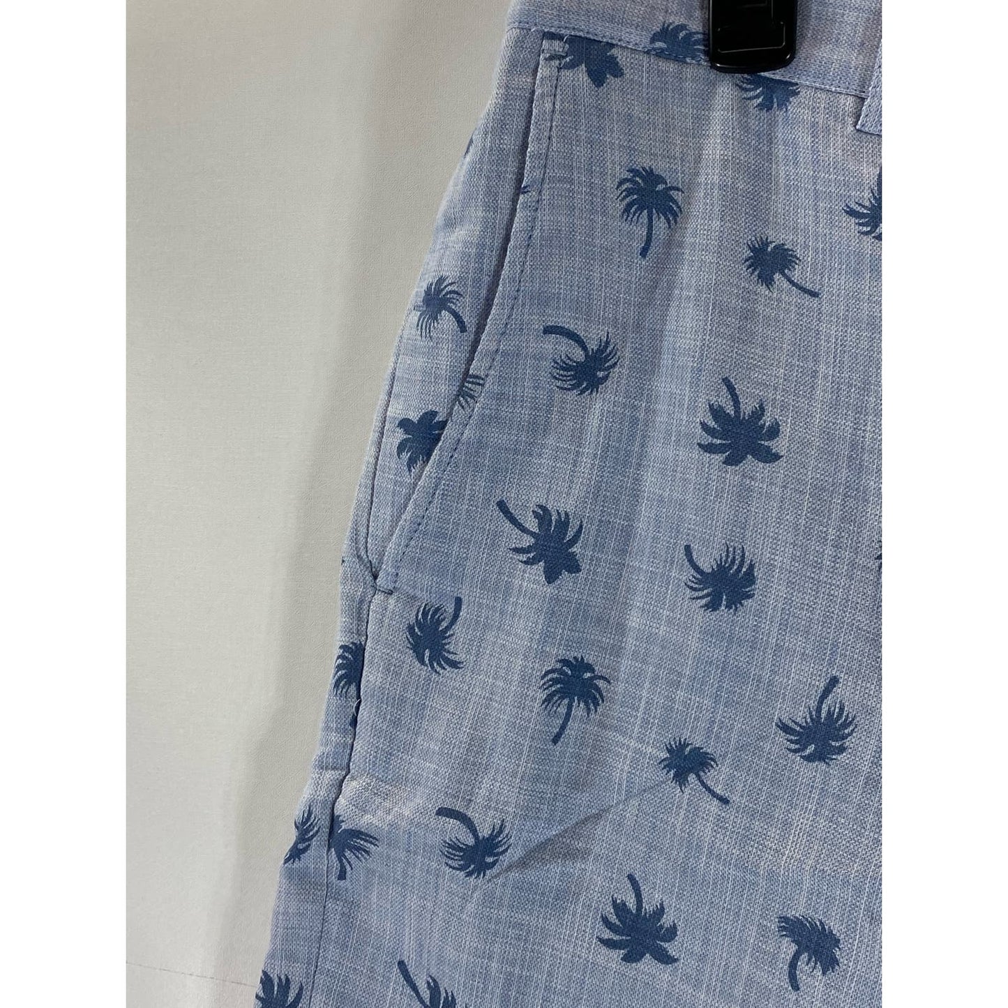 CLUB MONACO Men's Blue Palm Tree Print Maddox-Fit Shorts SZ 34