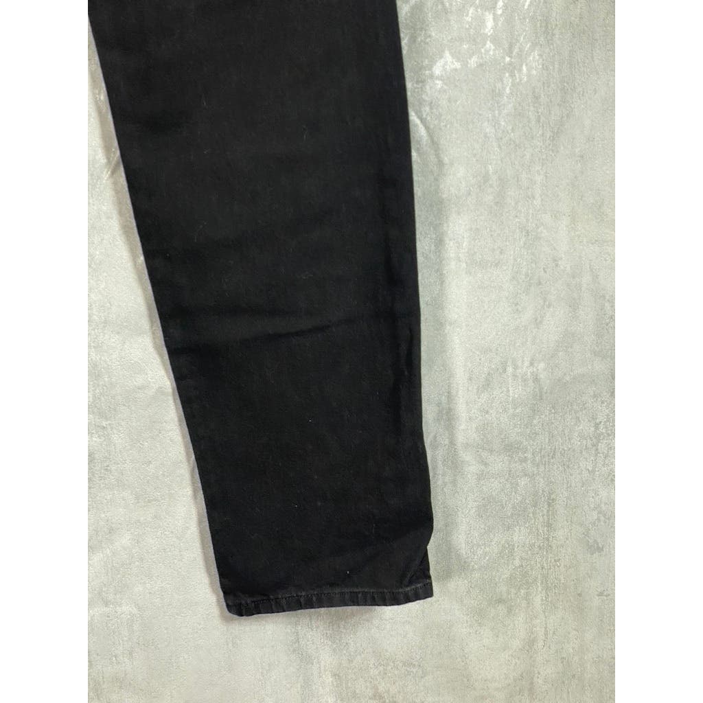 MAN BOOHOOMAN Men's Black Distressed Stretch Popper Hem Cargo Jeans SZ 36
