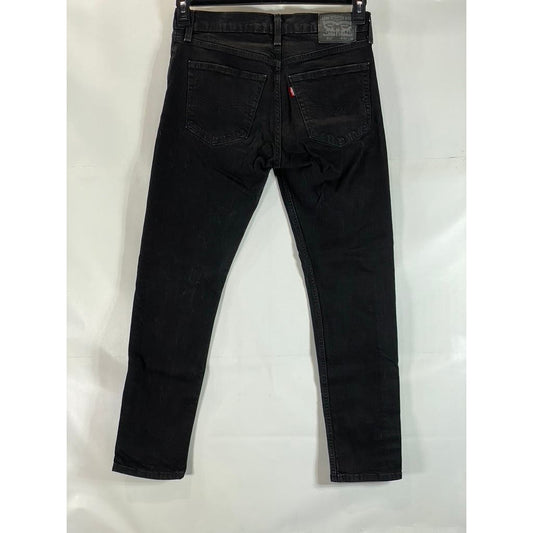 LEVI'S Men's Solid Black 512 Slim Tapered-Fit Stretch Five-Pocket Jeans SZ 33X32