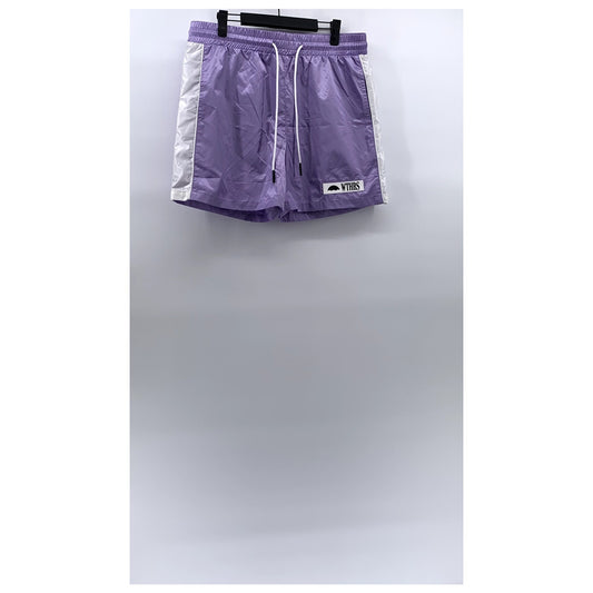 WTHRS Men's Lilac-White Side Stripe Drawstring Activewear Shorts SZ M