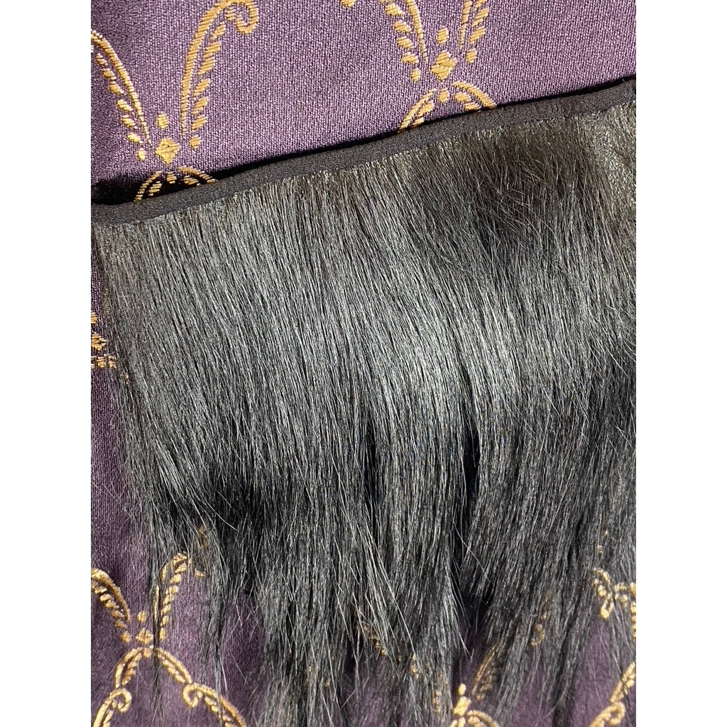 VINTAGE Unbranded Women's Purple/Nude Fringe Open-Back Mini Flapper Dress SZ M