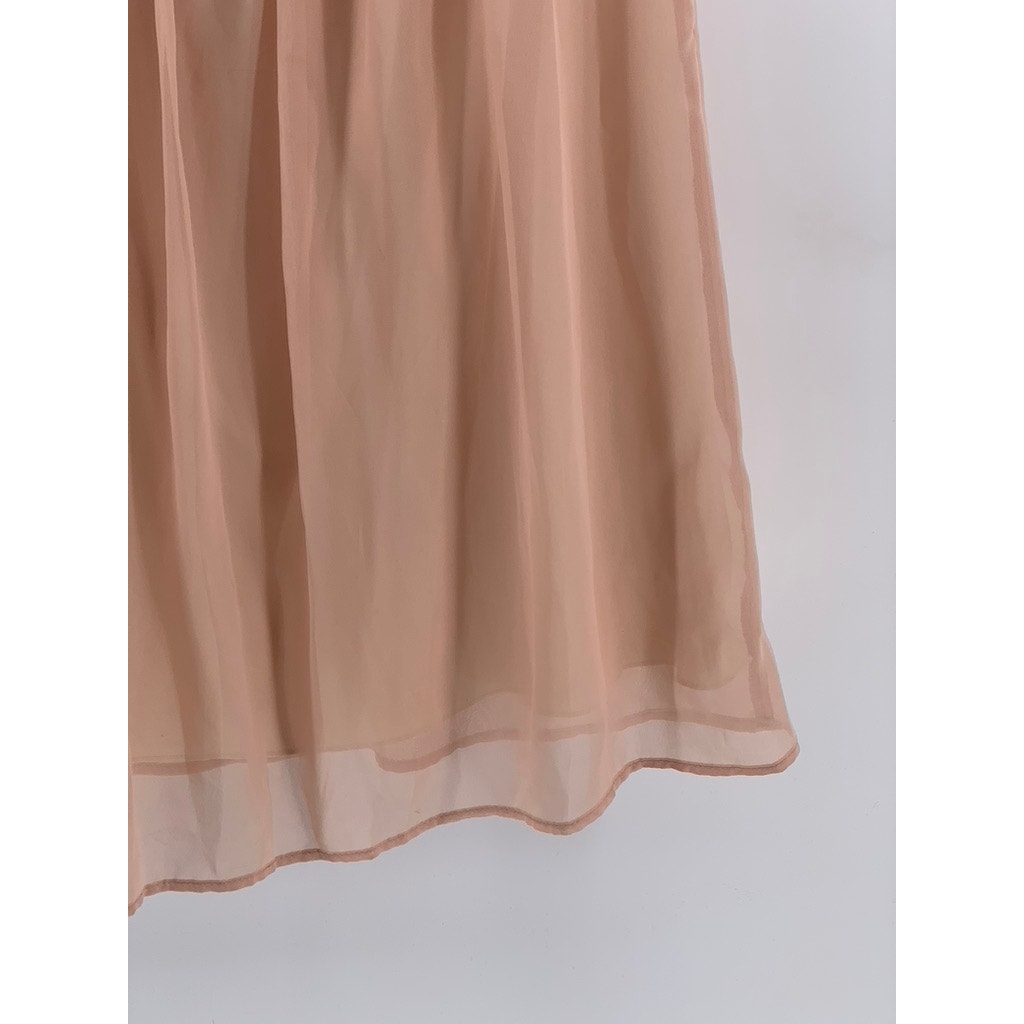 SPEECHLESS Girls' Beige Floral Lace Scoop-Neck Knee Length Dress SZ L