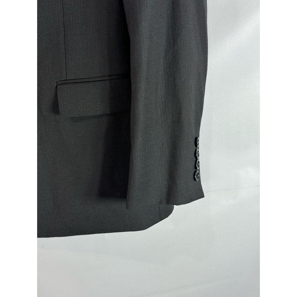 CARAVELLI Men's Black Extra Slim Single Breast Two-Button Blazer SZ 42