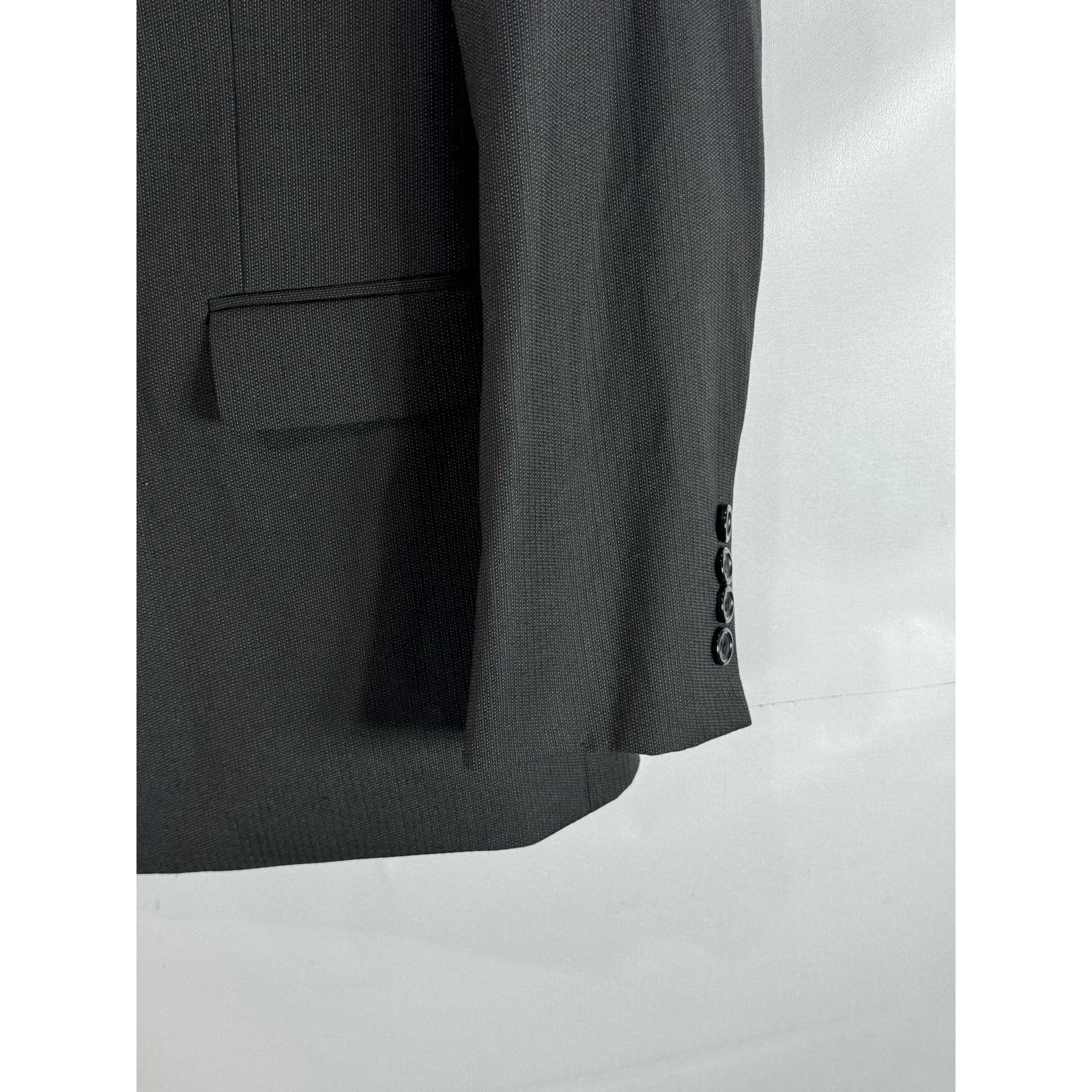 CARAVELLI Men's Black Extra Slim Single Breast Two-Button Blazer SZ 42