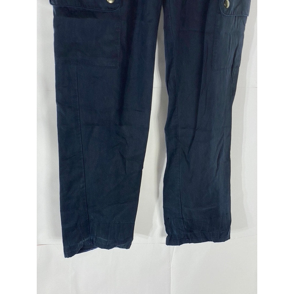 BANANA REPUBLIC Women's Navy Soft Cargo Pull-On Drawstring Pant SZ S