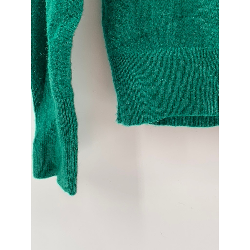 UNIQLO Women's Green Crewneck Cashmere Knit Sweater SZ S