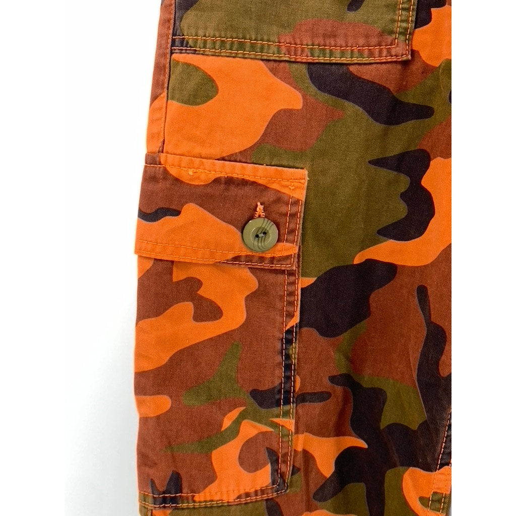 URBAN OUTFITTERS Women's Orange Camo Relaxed-Fit Pants SZ 4