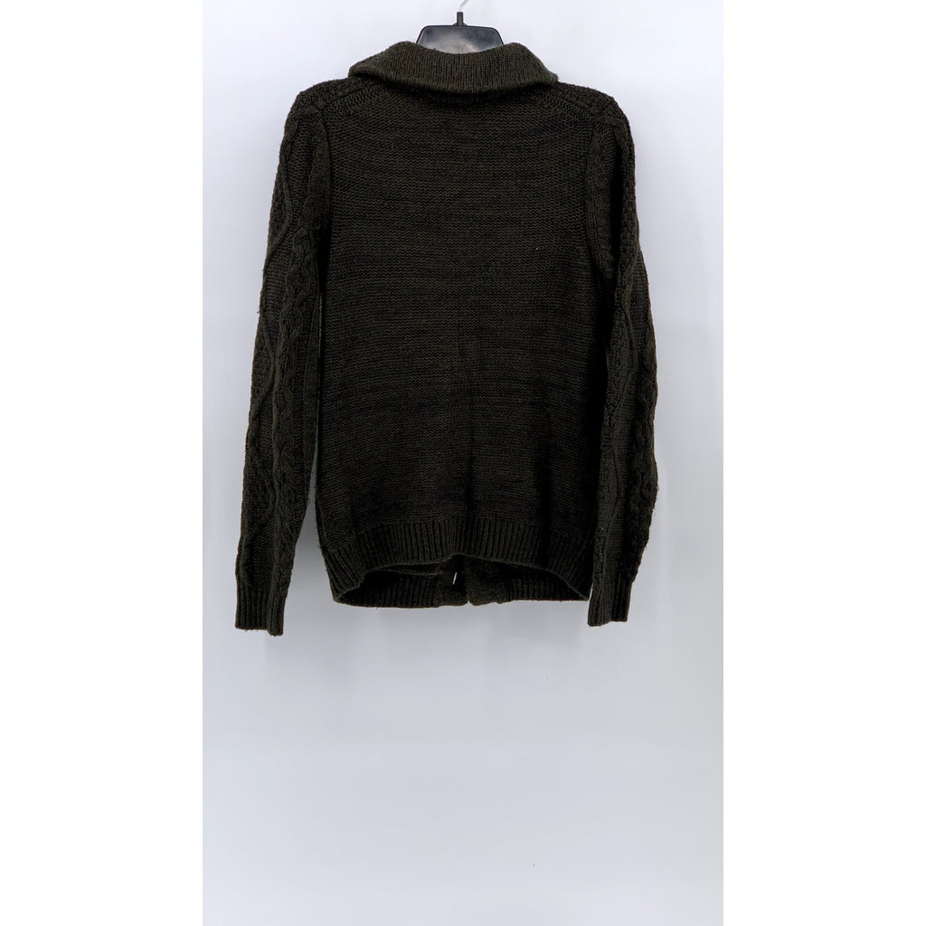 PAISLEY & GRAY Men's Green Knit Shawl-Collar Long Sleeve Button-Up Cardigan SZ S