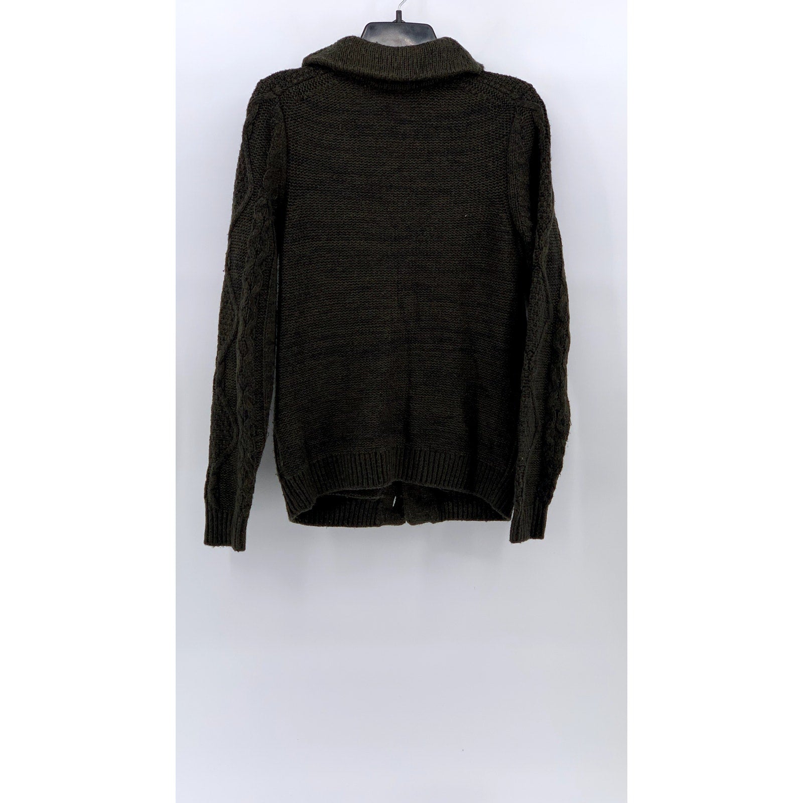 PAISLEY & GRAY Men's Green Knit Shawl-Collar Long Sleeve Button-Up Cardigan SZ S