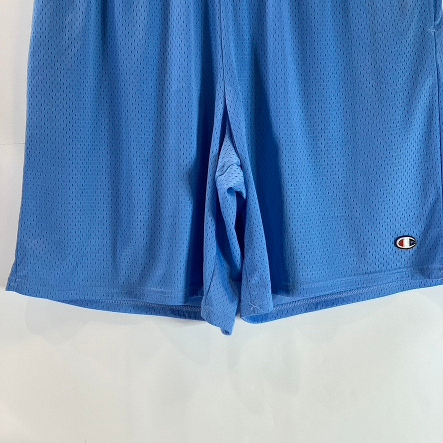 CHAMPION Authentic Men's Blue Elastic Waist Perforated Pull-On Shorts SZ XL