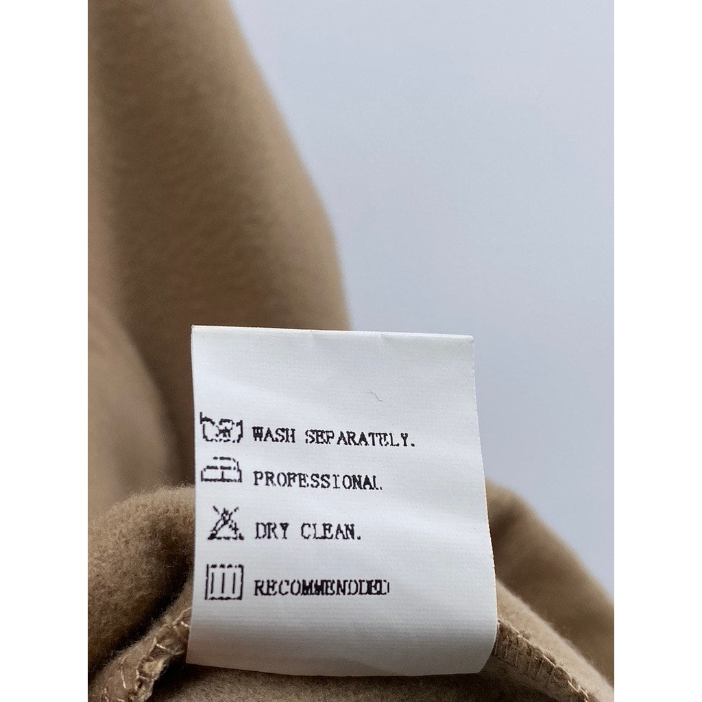 STYLEWE Women's Tan Regular-Fit Double-Button Long Sleeve Coat SZ S