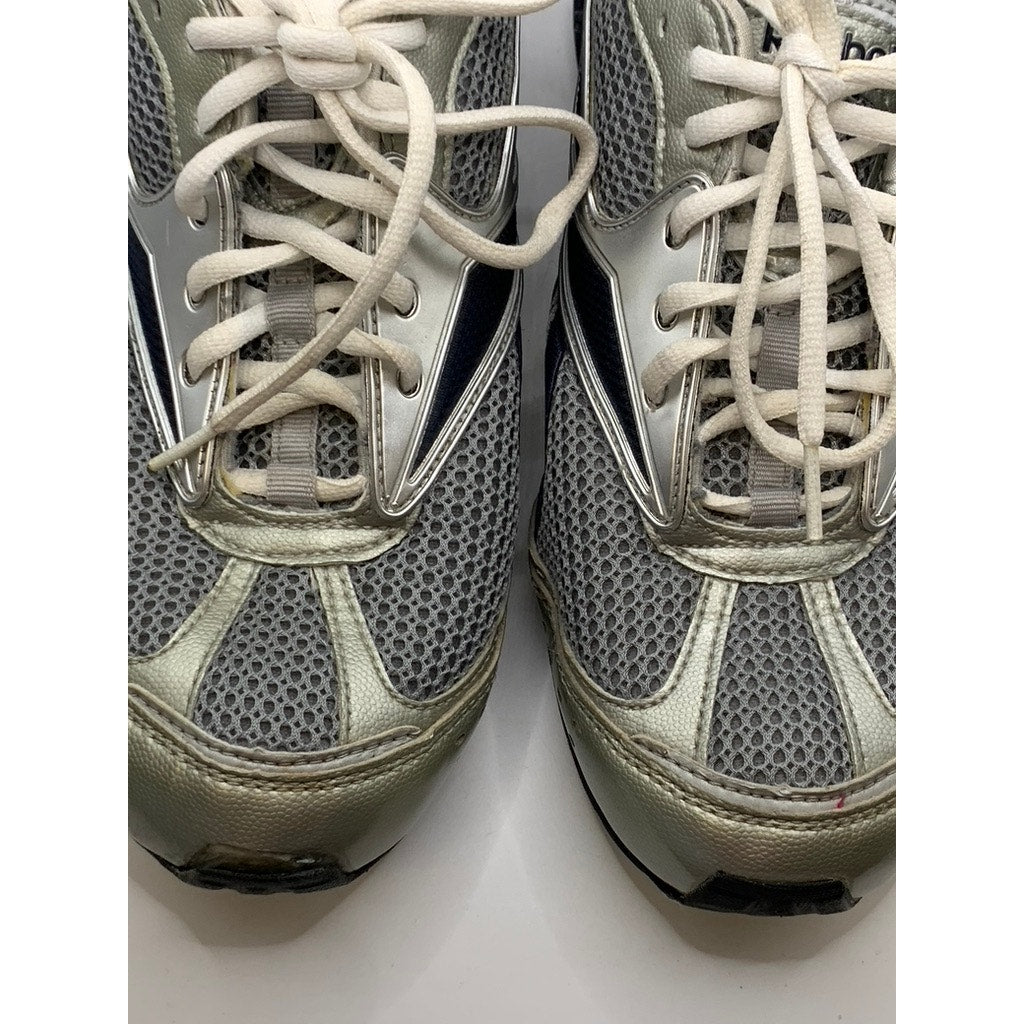 REEBOK Men's Gray-Silver Mesh DMX Sneakers SZ 9.5