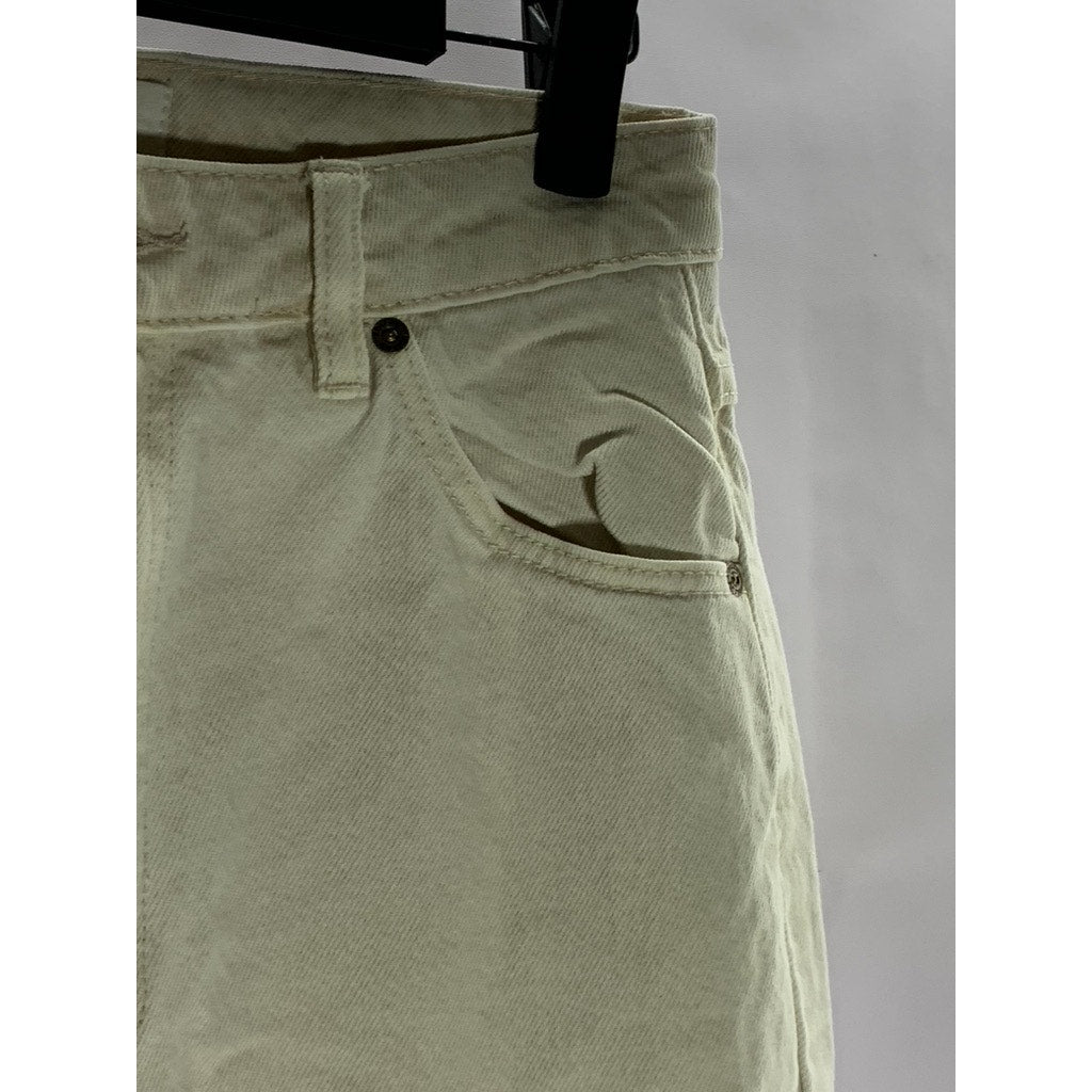 ROLLA'S JEANS Women's Off-White High-Rise Original Straight Denim Jean SZ 26