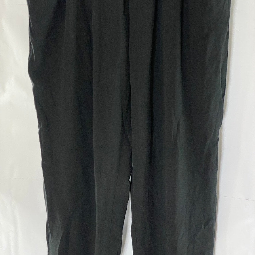 EILEEN FISHER Women's Black Solid Silk Pleated Pull-On Ankle Pant SZ S
