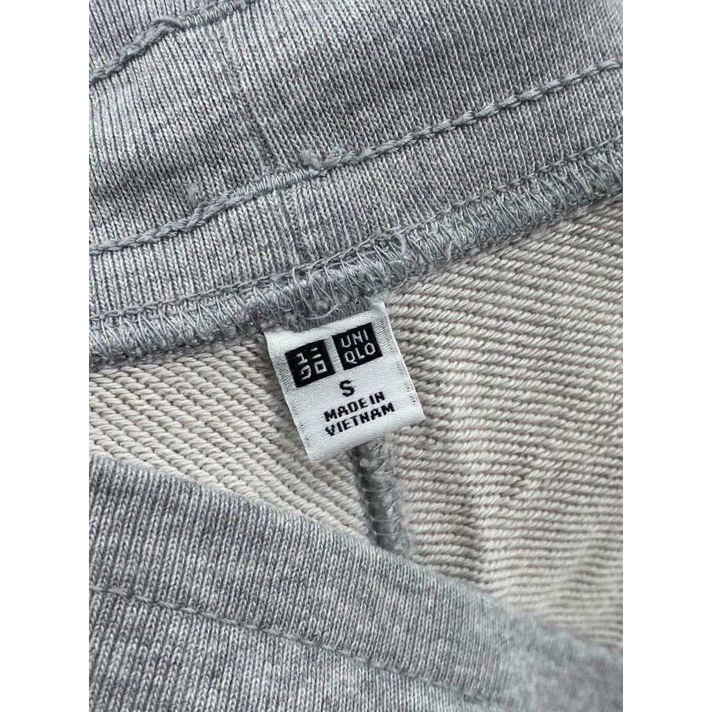 UNIQLO Unisex Adult Light Gray Drawstring Casual Sweatpants SZ S