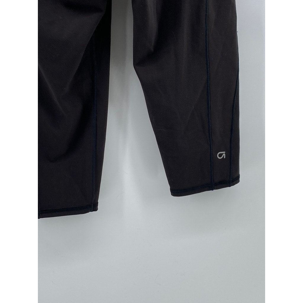 GAPFIT Women's Washed Black PowerMove High-Rise Cropped Pull-On Leggings SZ M