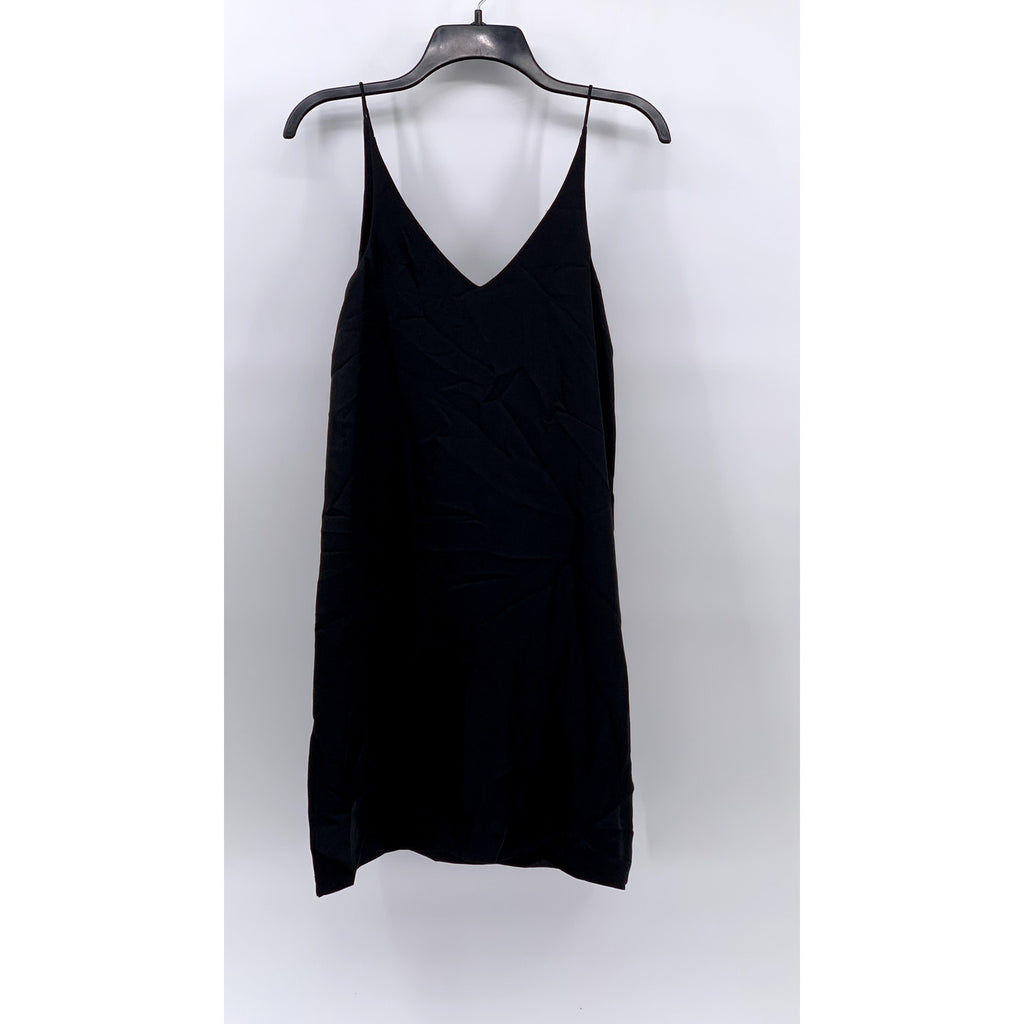 GRANA Women's Black Chinese Silk Cami Knee Dress SZ 2XS