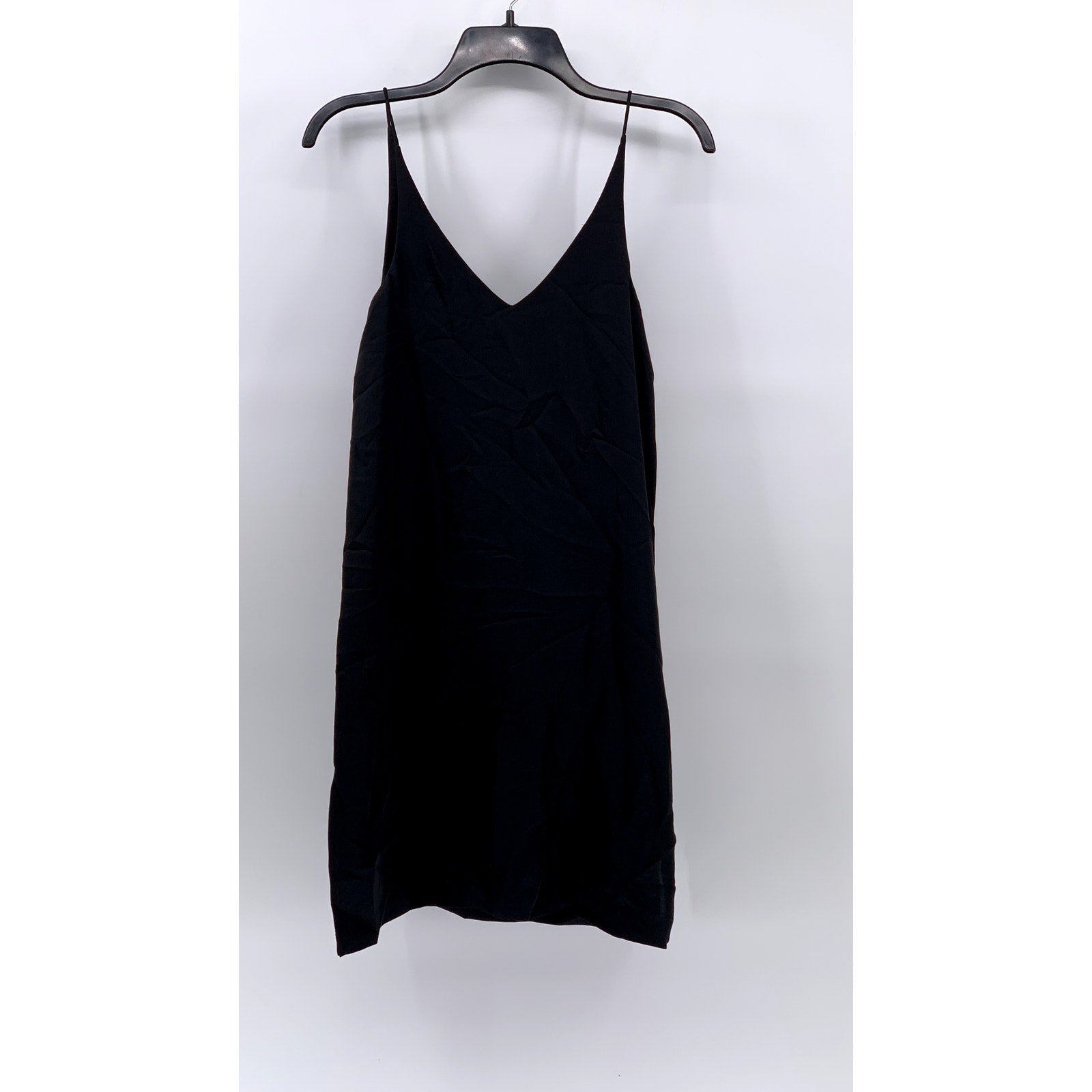 GRANA Women's Black Chinese Silk Cami Knee Dress SZ 2XS