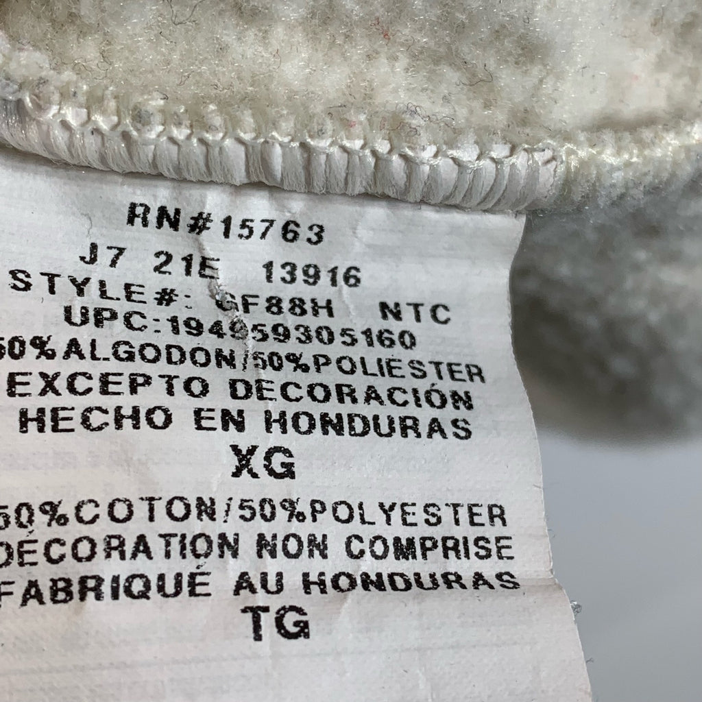 CHAMPION Men's Beige Crewneck Script Logo Powerblend Regular-Fit Sweatshirt SZXL