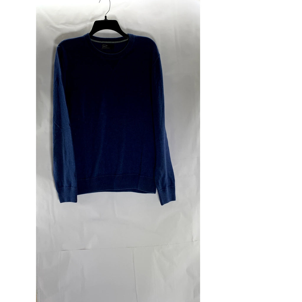 GAP Men's Midnight Blue Regular-Fit New Cotton Crewneck Pullover Sweater SZ M
