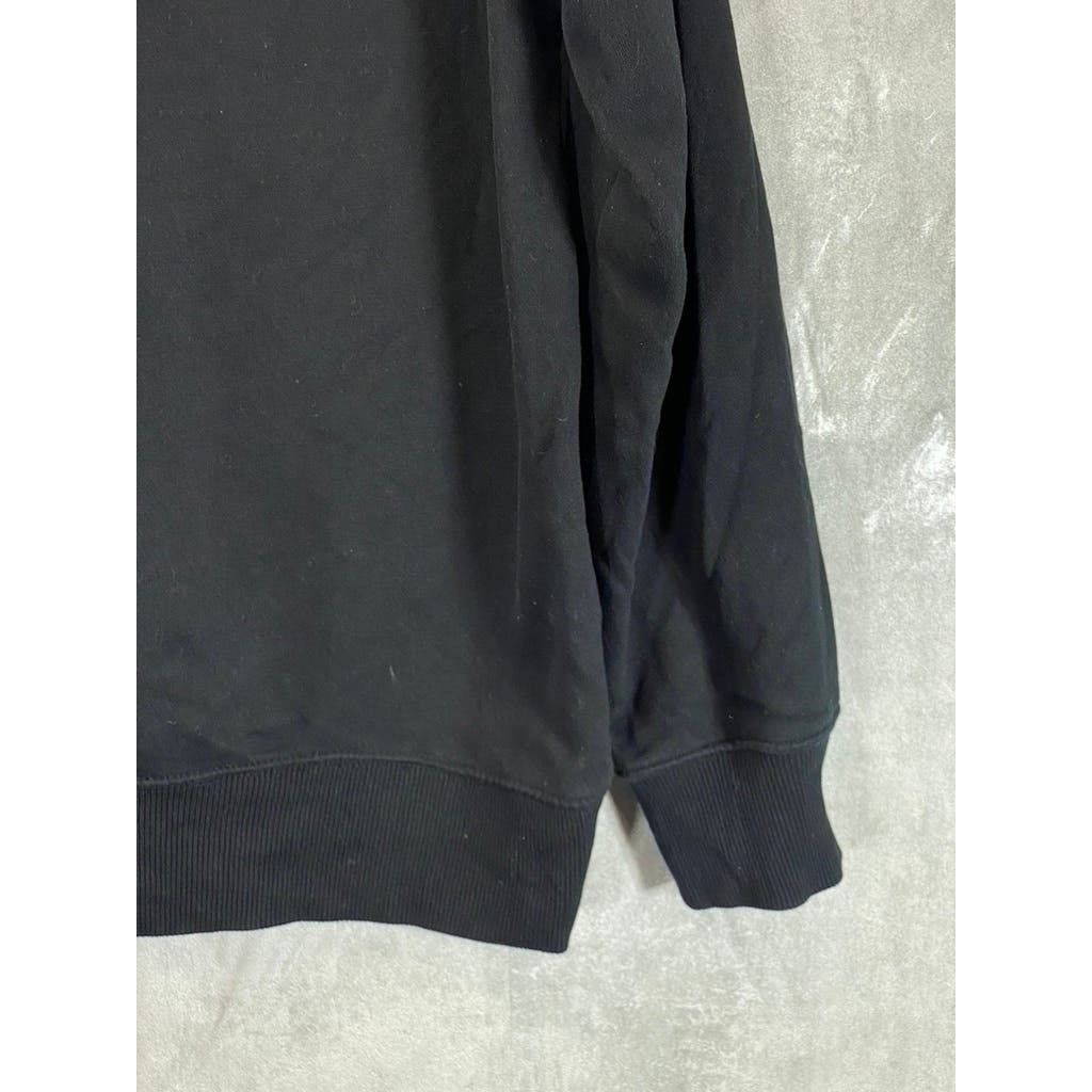 GOODFELLOW & CO Men's Black Solid Regular-Fit Crewneck Pullover Sweatshirt SZ M