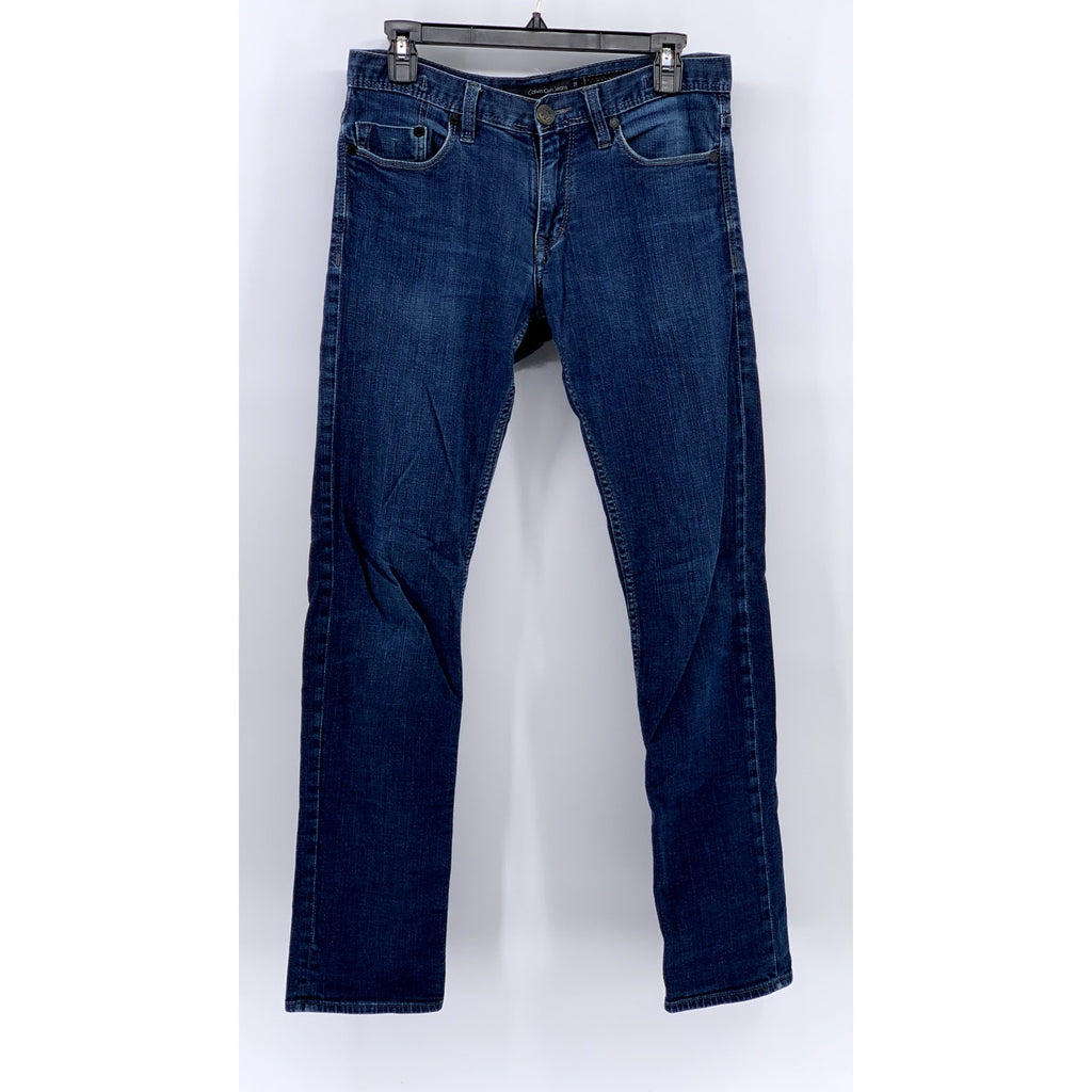 CALVIN KLEIN JEANS Men's Blue Denim Distressed Skinny Jeans SZ 29