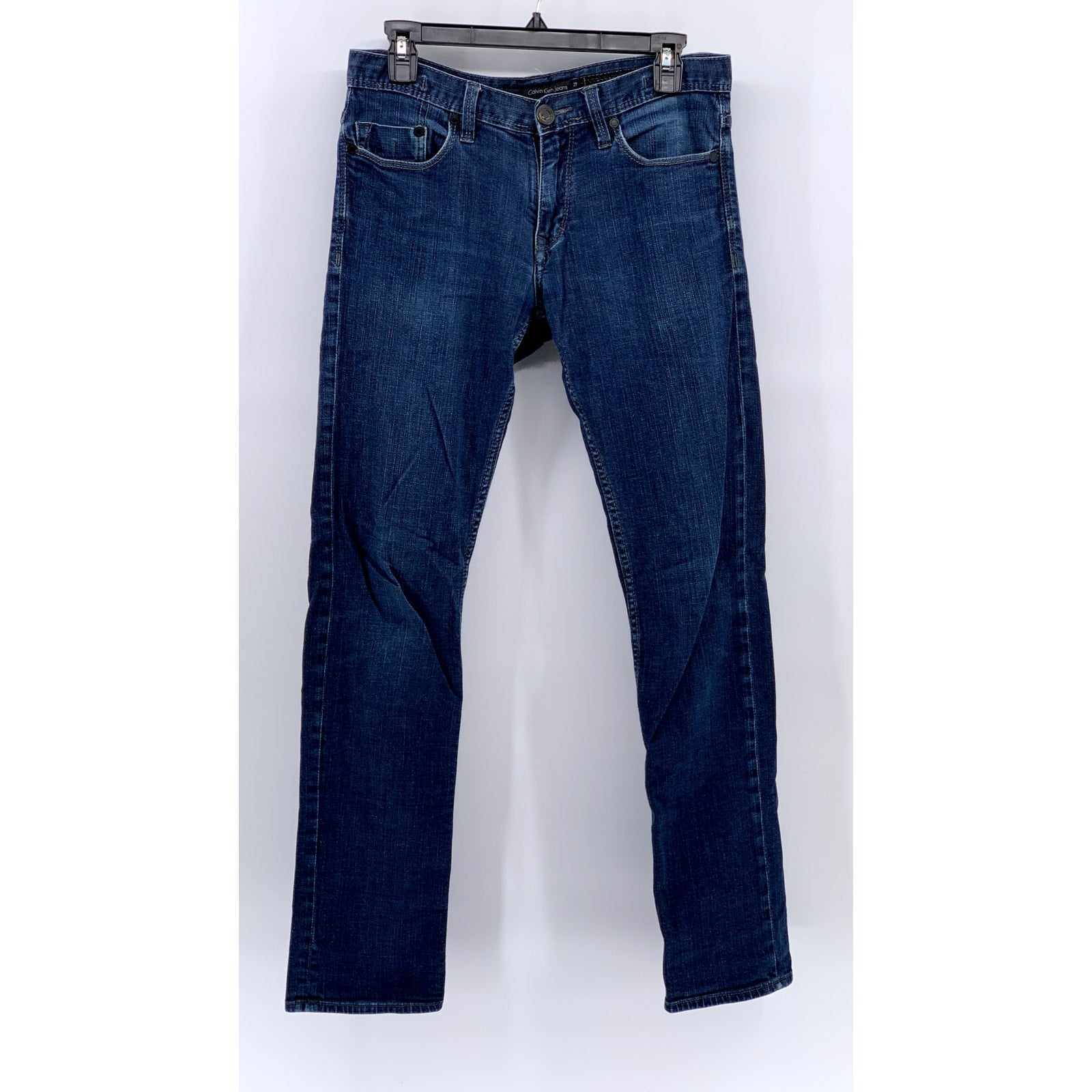 CALVIN KLEIN JEANS Men's Blue Denim Distressed Skinny Jeans SZ 29