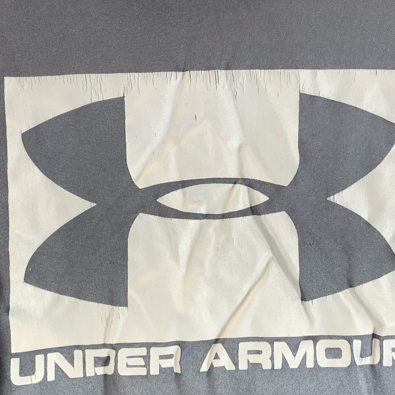 UNDER ARMOUR Men's Gray Crewneck Heatgear Loose-Fit Active T-Shirt SZ 2XL
