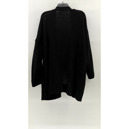 AMERICAN EAGLE Women's Black Knit Open-Front Long Sleeve Cardigan SZ XS/S