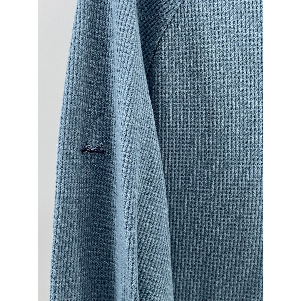 MYLES Men's Blue Long Sleeve Thermal Henley Shirt SZ XL