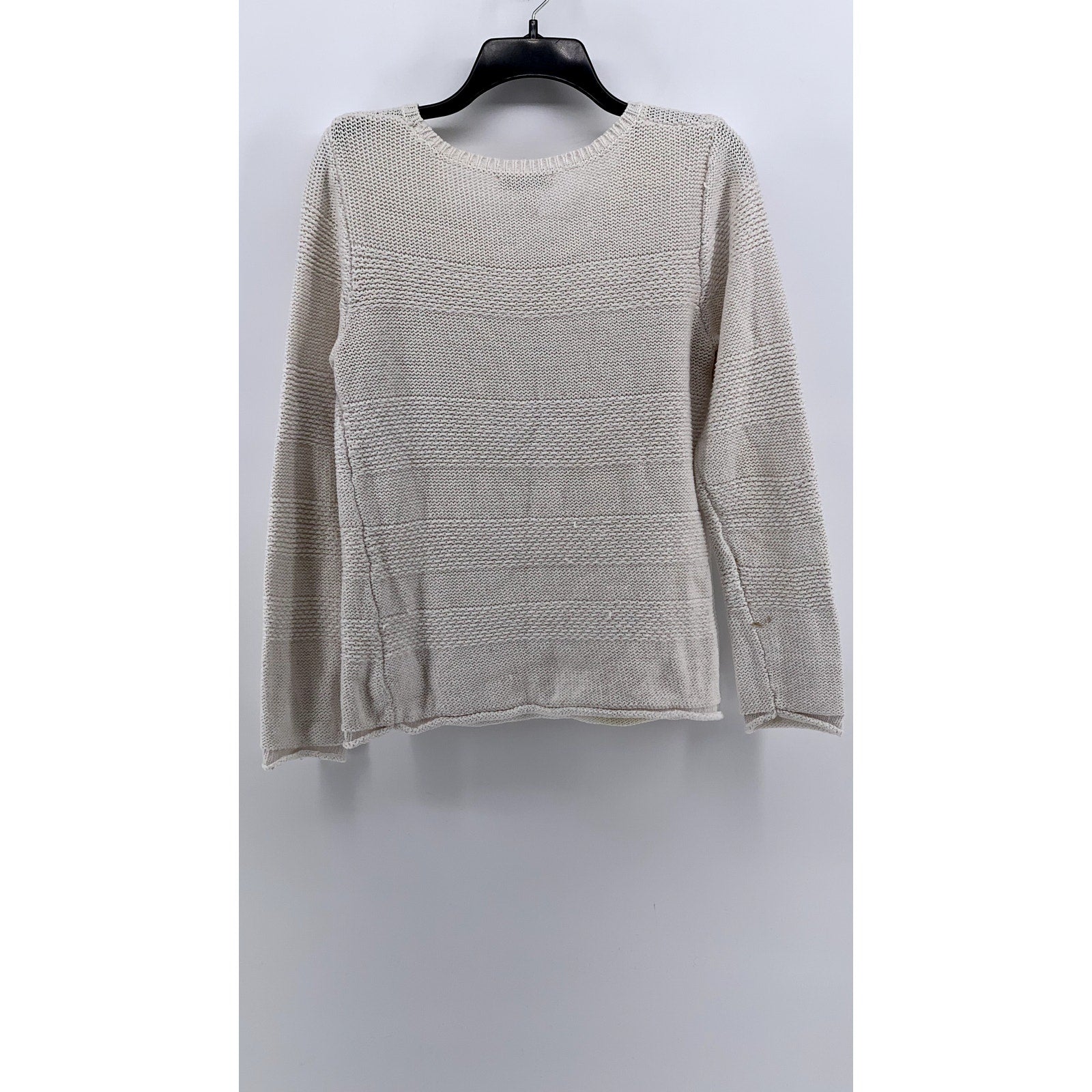 COLDWATER CREEK Women's Beige Knit Crewneck Sweater SZ S