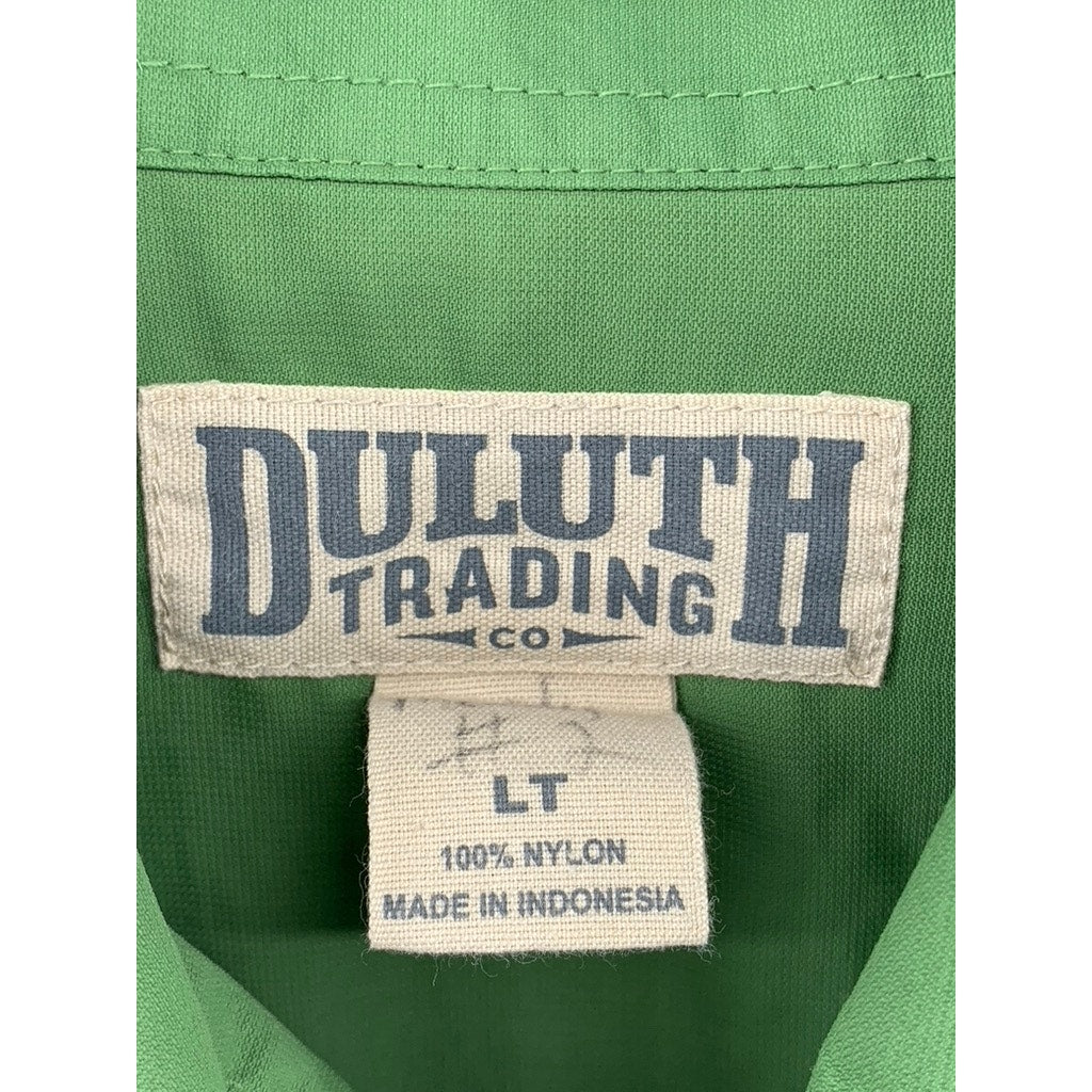 DULUTH TRADING CO Men's Tall Dark Green Button-Up Shirt SZ LT