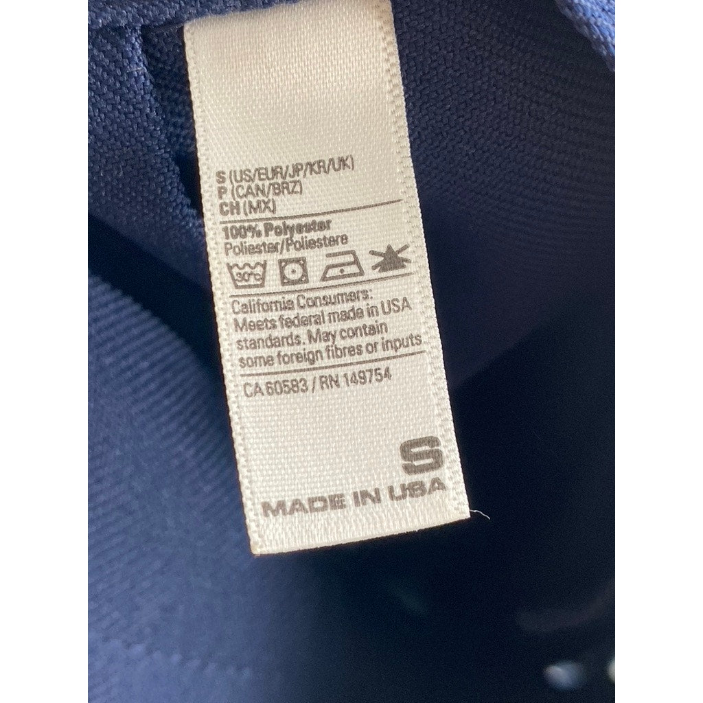 UNBRANDED Women's Navy Blue Pleated Side-Zip A-Line Mini Skirt SZ S