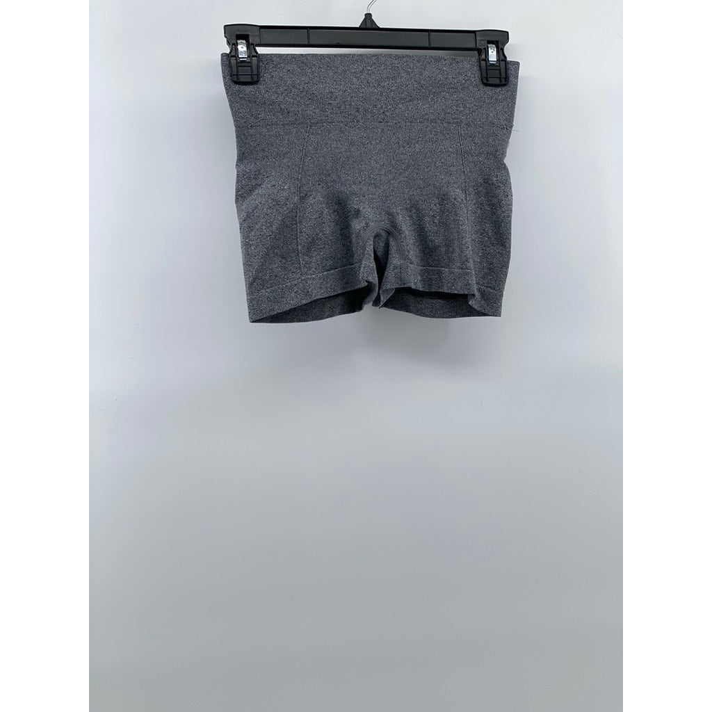 UNBRANDED Women's Gray Pull-On Casual Stretch Pocketless Shorts SZ S