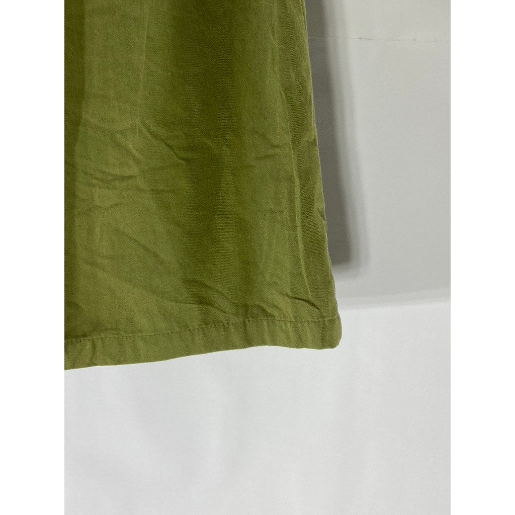 SHEIN Women’s Olive Green Drawstring Loose-Fit Pull-On Shorts SZ XS