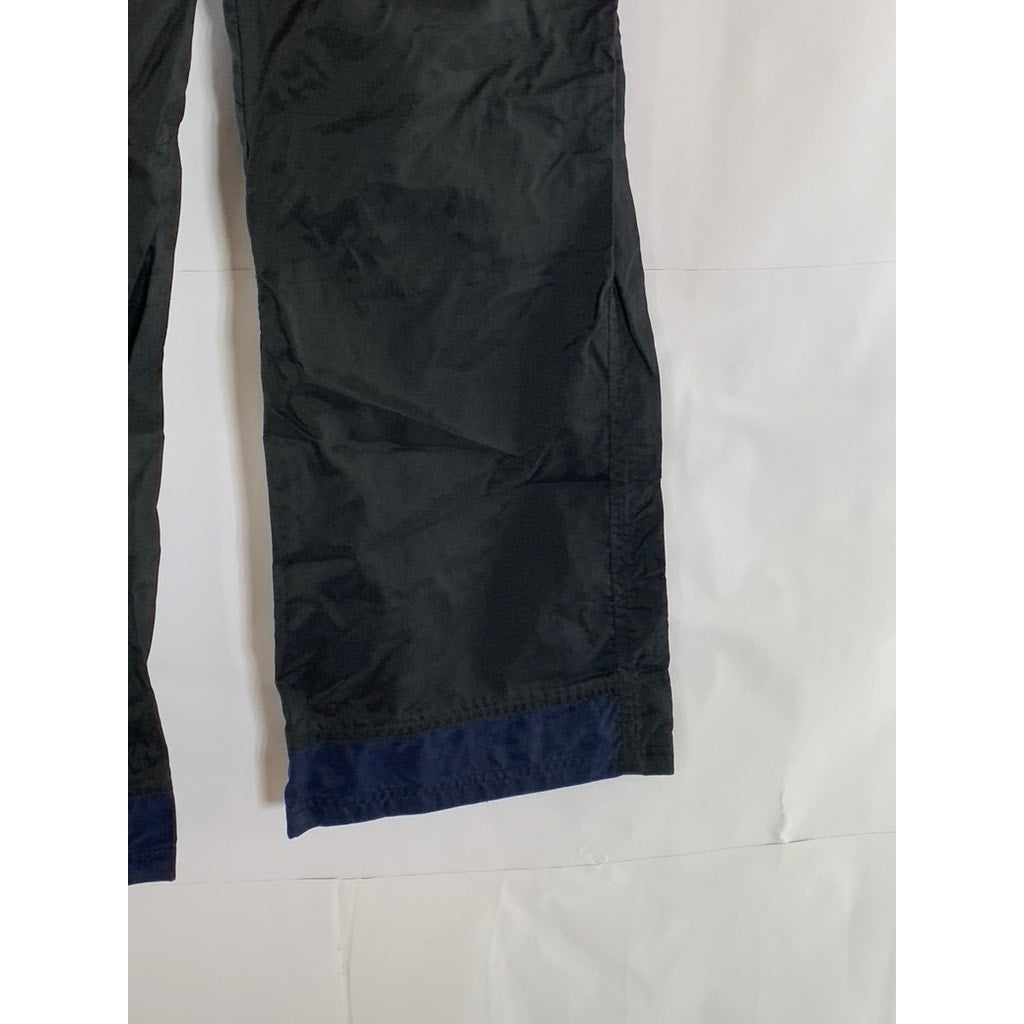 KATAYON Women's Black/Navy Solid Regular-Fit Straight-Leg Pants SZ 6