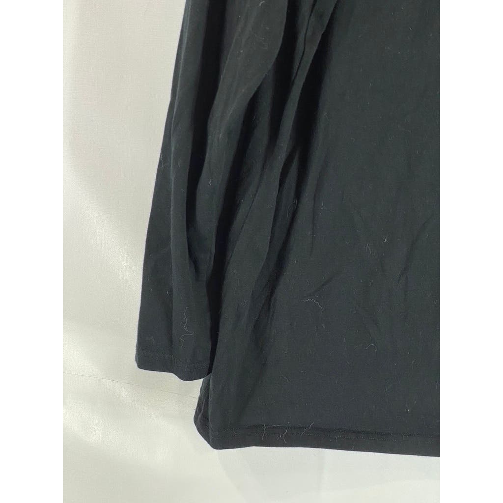 EDDIE BAUER Women's Solid Black Outdoor Turtleneck Long Sleeve Top SZ 2XL