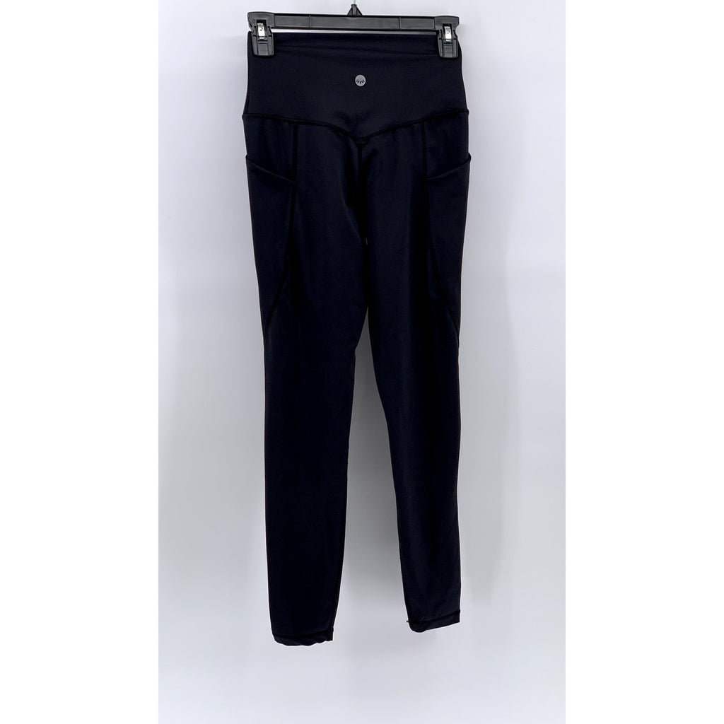 SENITA ATHLETICS Women's Black Side-Pocket Leggings SZ S