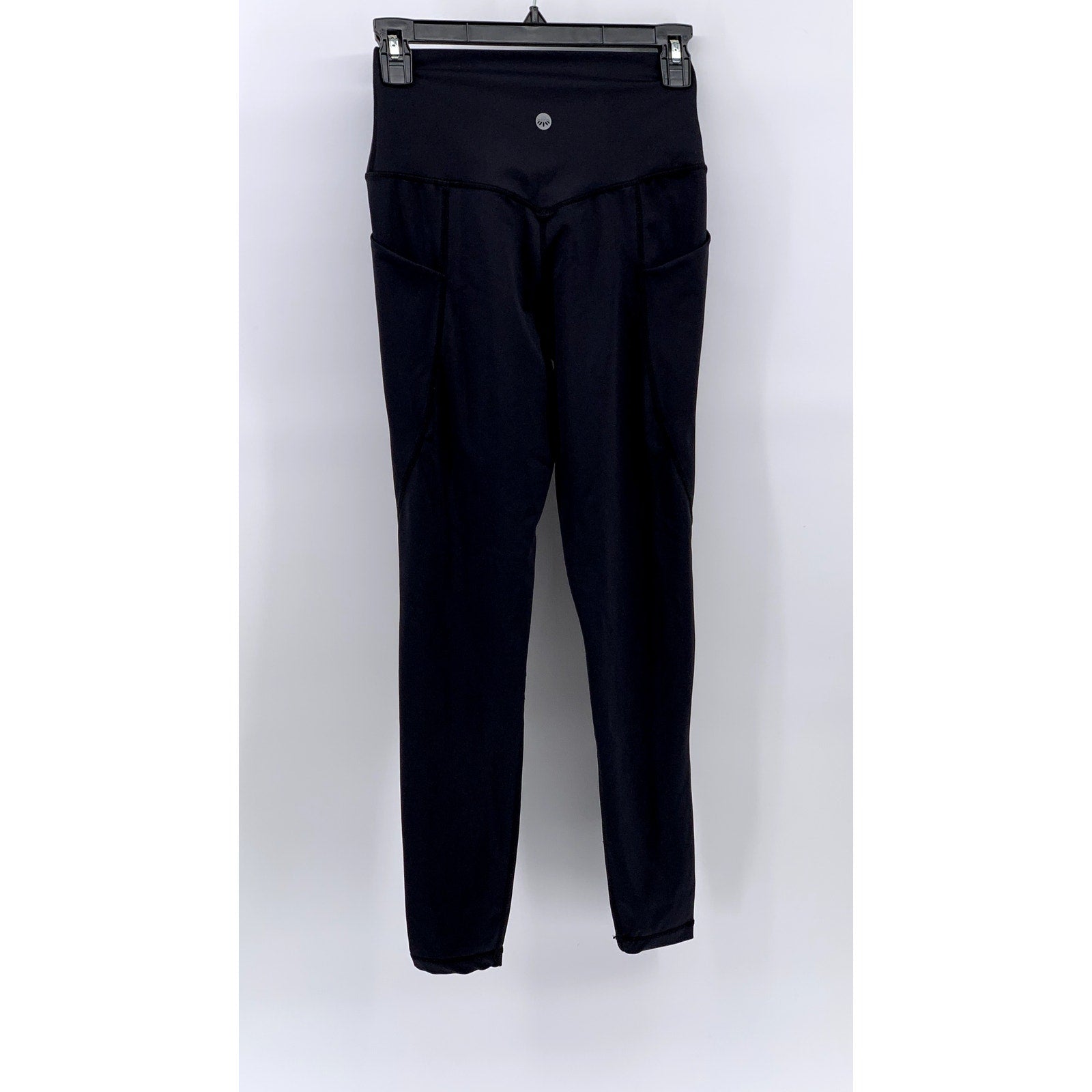 SENITA ATHLETICS Women's Black Side-Pocket Leggings SZ S