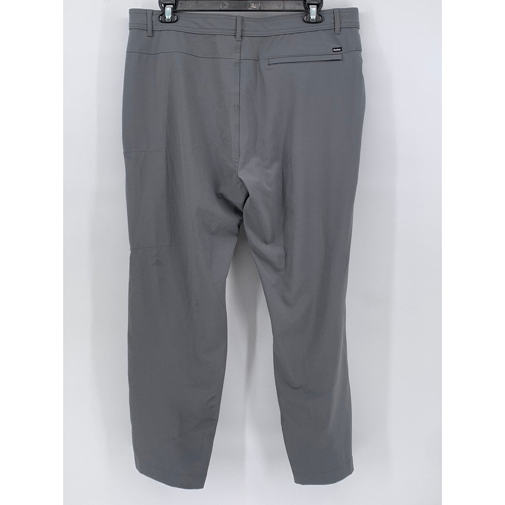 HURLEY Men's Gray 5-Pocket Hybrid Stretch Straight Leg Pant SZ 38X32