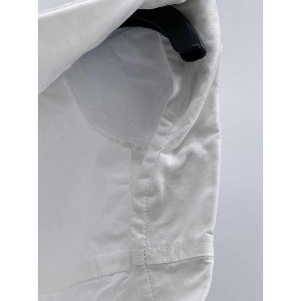 DEREK LAM 10 CROSBY Women’s White Ivy Shoulder Pad Sleeveless Button-Up Top SZ 6