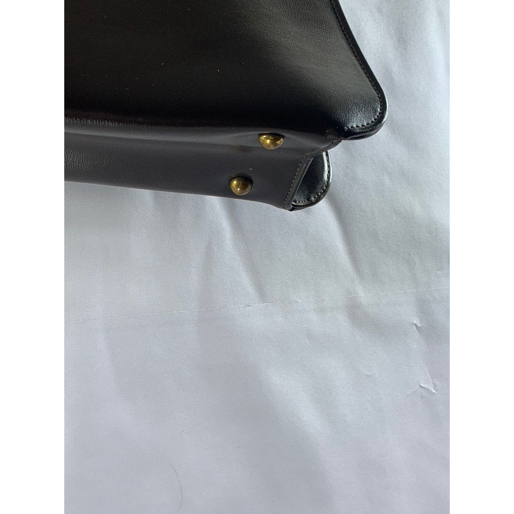 LOU TAYLOR MIAMI Women's Dark Brown Vintage 60's Faux Leather Handbag