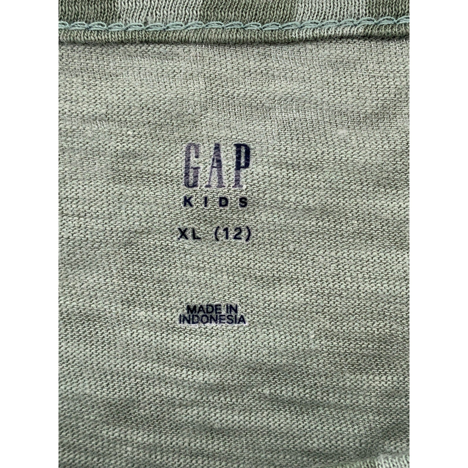 GAP KIDS Girl’s Green Checkered Crewneck Long Sleeve Pullover Top SZ XL