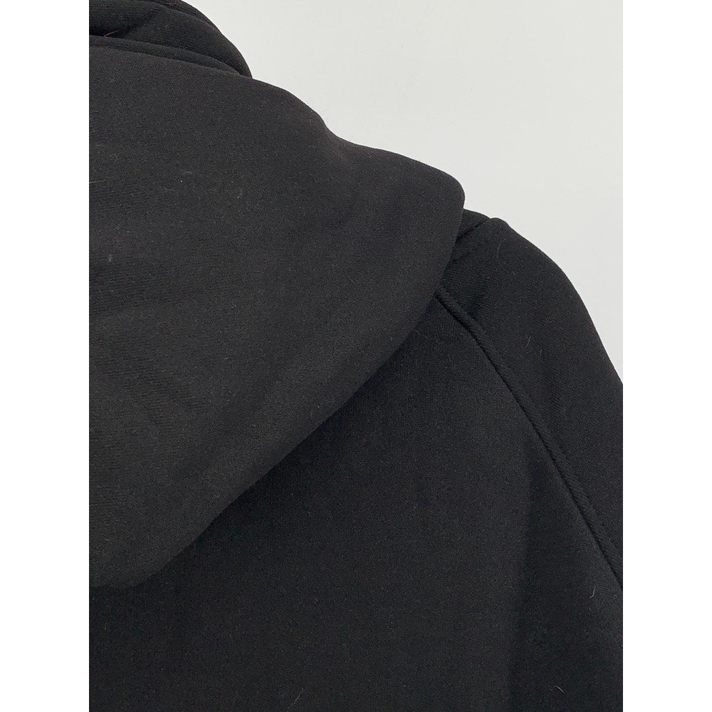 UNBRANDED Men’s Black Half-Zip Hooded Pullover Sweater SZ 2XL