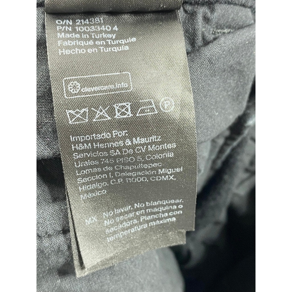 COS Men's Black Solid Wool-Blend Regular-Fit Slim-Leg Pant SZ 30R