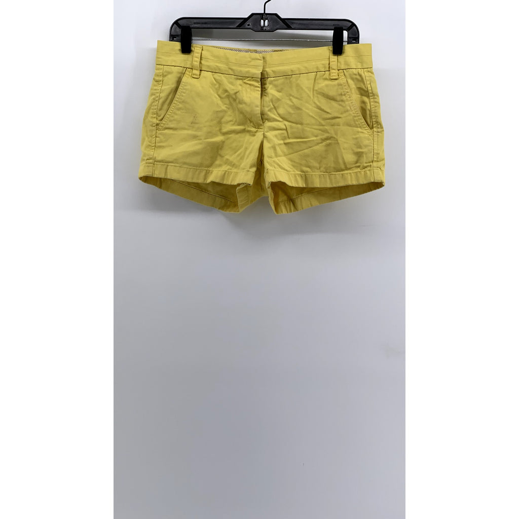 J.CREW Women's Yellow Cotton Casual Chino Shorts SZ 4