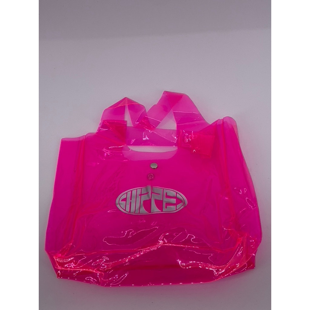 UNBRANDED Women's Neon Pink Nylon Clear Tote Bag SZ OS